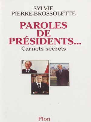cover image of Paroles de présidents